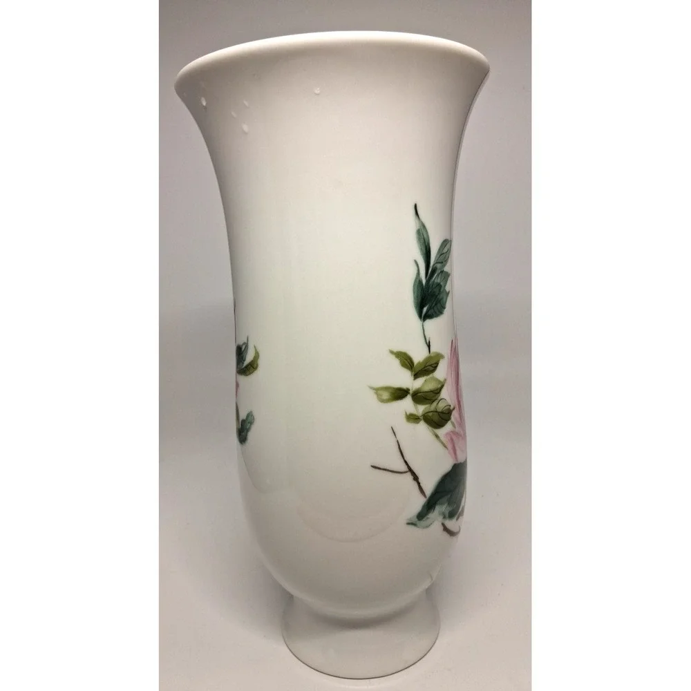 Kaiser Porcelain Vase by A.K.Kaiser CO made in Germany Bird w/Flower